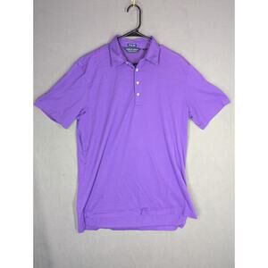 Polo Ralph Lauren Polo Shirt Mens Large Purple Lisle Golf Single Stitch